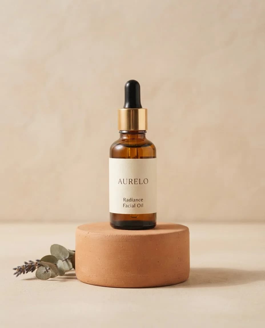 AURELO fictional facial-oil product reference